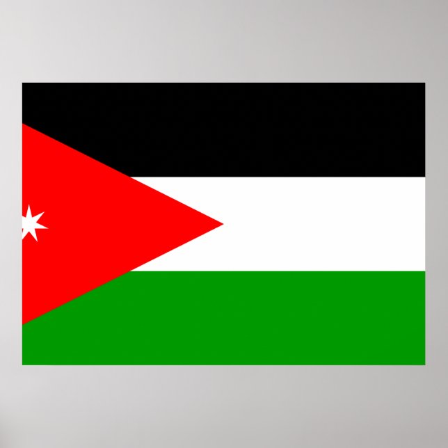 Jordan-Flagge Poster (Vorne)