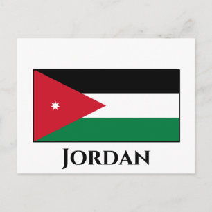 Jordan-Flagge Postkarte