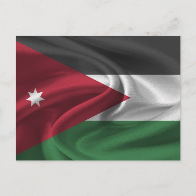 Jordan-Flagge Postkarte (Vorderseite)