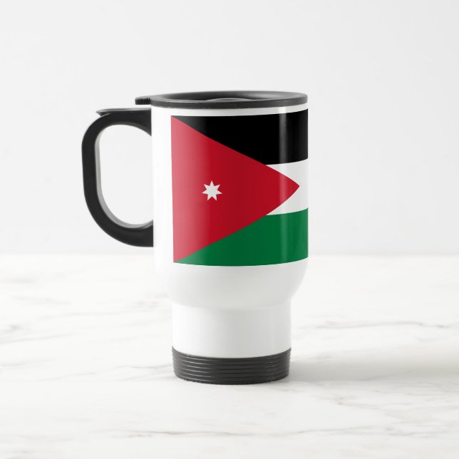 Jordan-Flagge Reisebecher (Links)