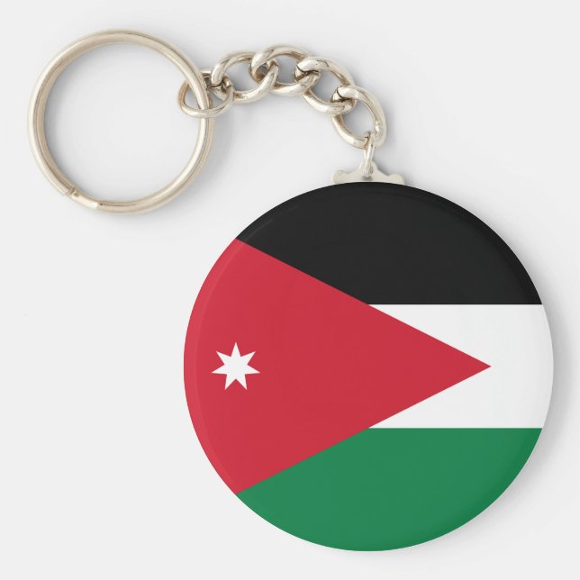 Jordan-Flagge Schlüsselanhänger (Vorne)