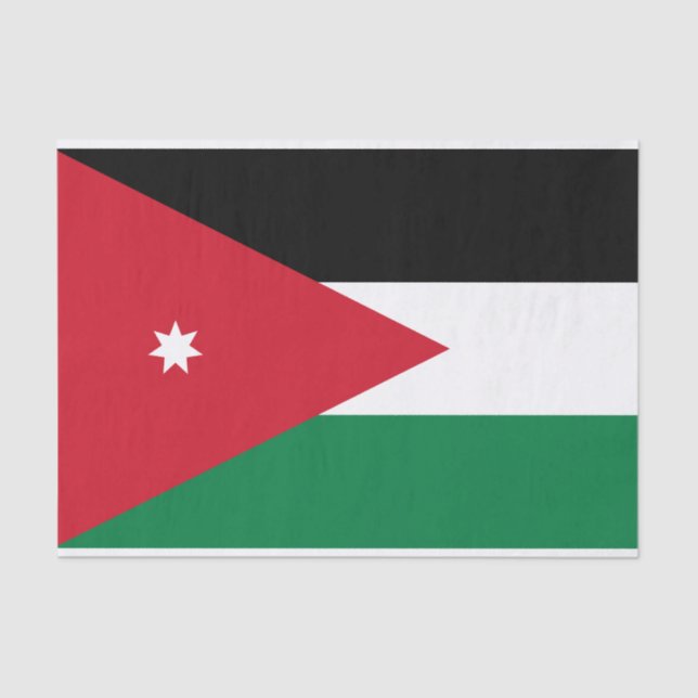 Jordan-Flagge Seidenpapier (Vorderseite)