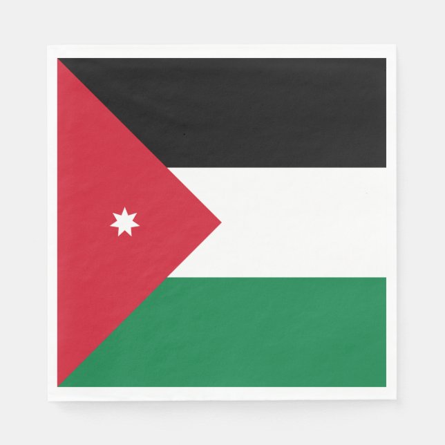 Jordan-Flagge Serviette (Vorderseite)