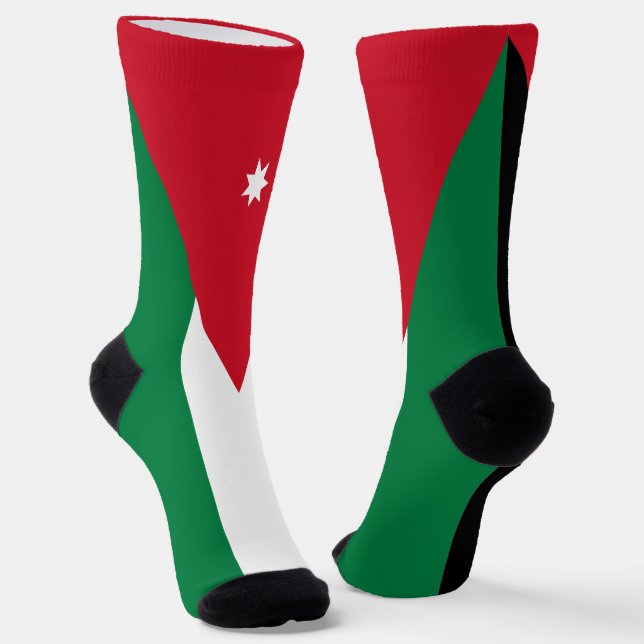 Jordan-Flagge Socken (Gewinkelt)