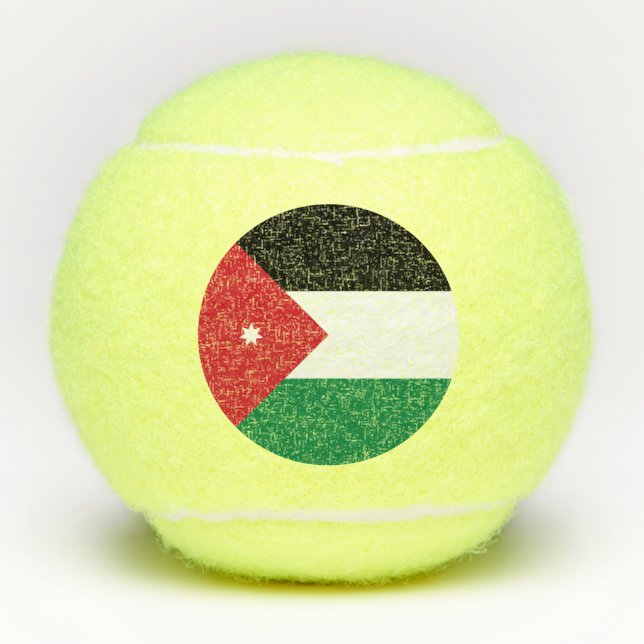 Jordan-Flagge Tennisbälle (Vorderseite)