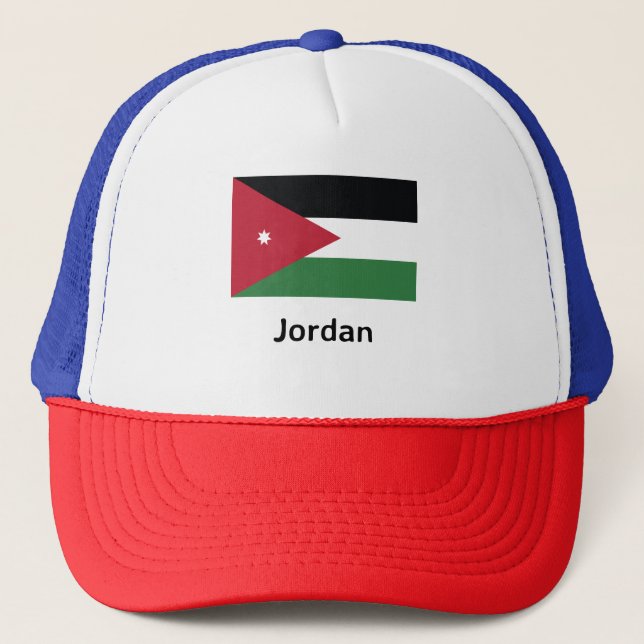 Jordan-Flagge Truckerkappe (Vorderseite)