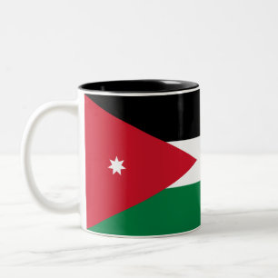 Jordan-Flagge Zweifarbige Tasse