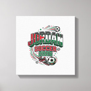 Jordan Fußball 2026 Fußball Bold Land Typografie Leinwanddruck