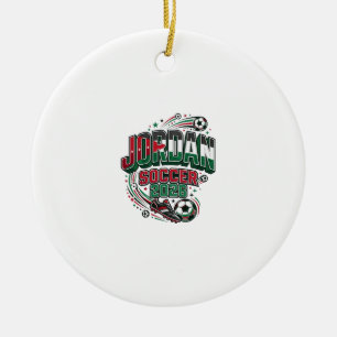 Jordan Fußball 2026 Fußball Bold Landestypografie  Keramik Ornament