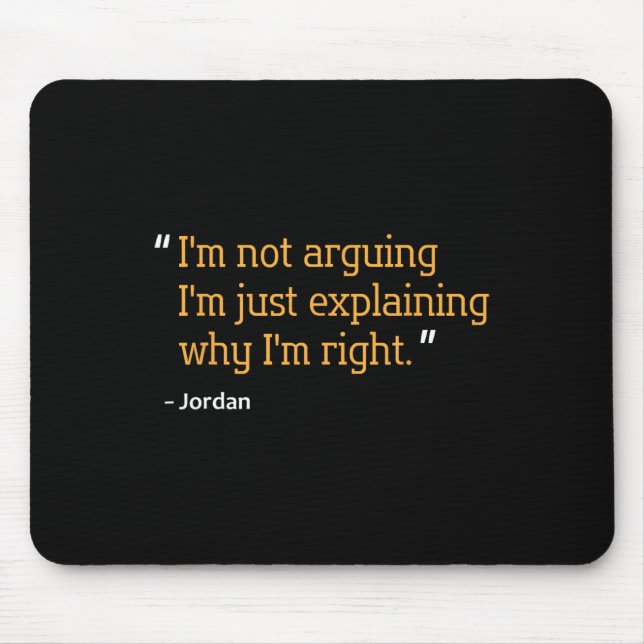 Jordan Gift Quote Funny Birthday Personalisiert Na Mousepad (Vorne)