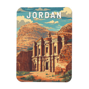 Jordan Illustration Reise Kunst Vintage Magnet