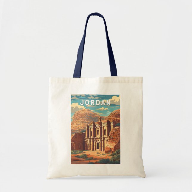 Jordan Illustration Travel Art Vintage Tragetasche (Vorne)