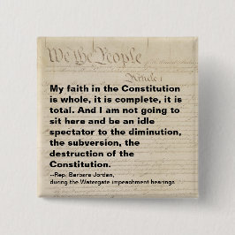 Jordan Impeachment Quote constituation Watergate Button