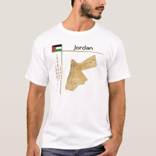 Jordan Karte + Flagge + Titel T-Shirt