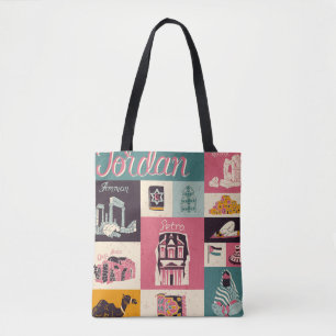 Jordan Kultur Retro illustrierte Symbole