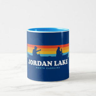 Jordan Lake North Carolina Canoe Zweifarbige Tasse