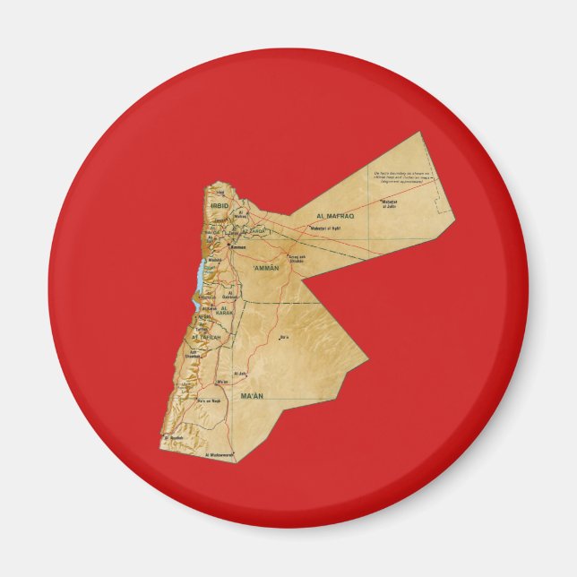 Jordan Map Magnet (Vorne)