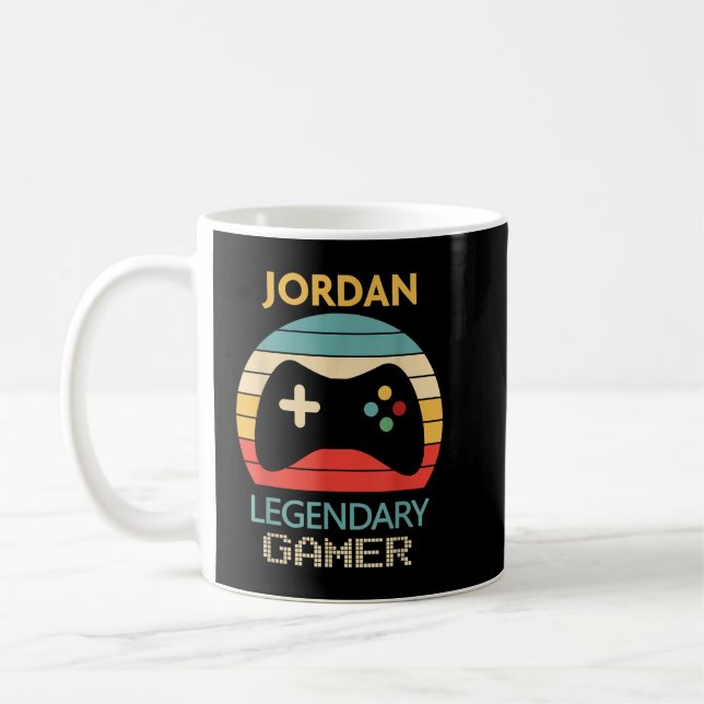 Jordan Name Gift - Personalisierter Legendärer Gam Kaffeetasse (Links)
