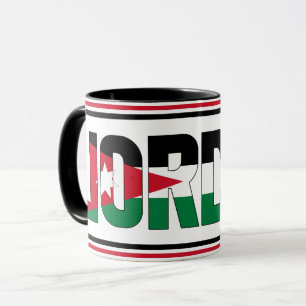 Jordan National Flag Patriotic Coffee Tasse