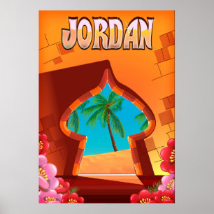 Jordan-Palast-Reiseposter Poster