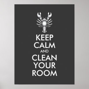 Jordan Peterson Behielt Calm Clean Your Room Lobst Poster