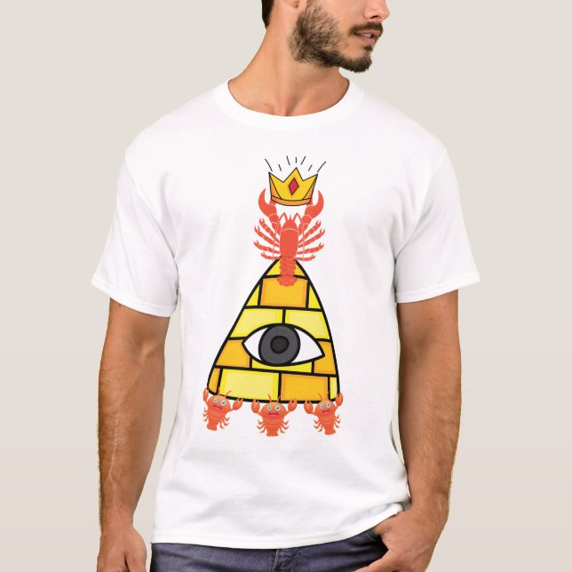 Jordan Peterson Lobster Dominance Hierarchy Meme T-Shirt (Vorderseite)