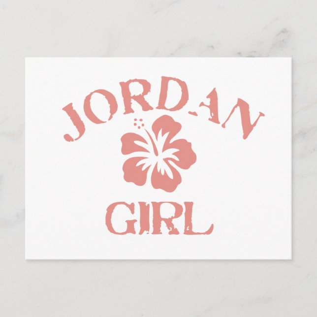 Jordan Pink Girl Postkarte (Vorderseite)