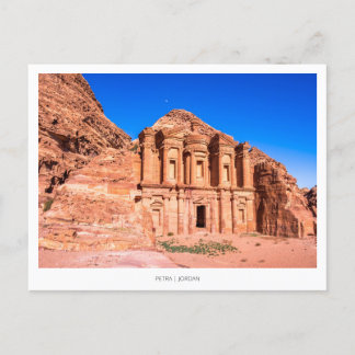 Jordan Postcard mit Petra-Kloster Feiertagspostkarte