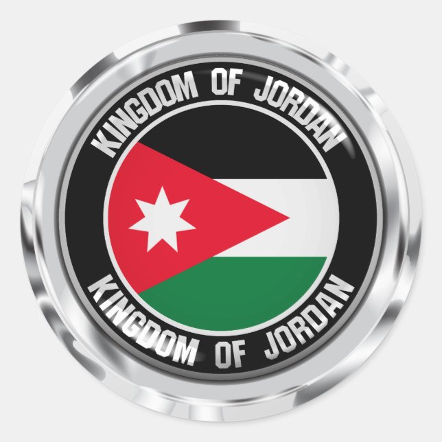 Jordan Round Emblem Runder Aufkleber (Vorderseite)