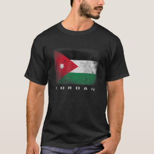 Jordan T Shirt Jordanianische Vintage Retro-Flagge
