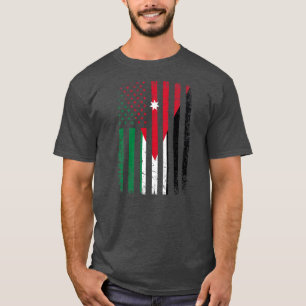 Jordan USA Flag 4th of July American Jordanian T-Shirt