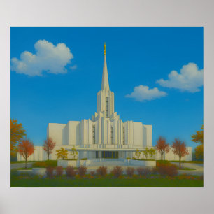 Jordan Utah Temple Painting™ LDS Art Poster