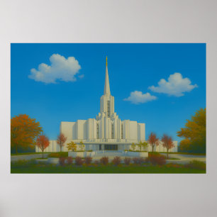 Jordan Utah Temple Painting™ LDS Art Poster