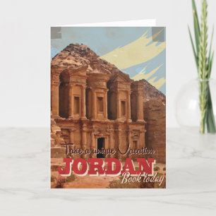 Jordan vacation Vintage Travel Poster. Feiertagskarte