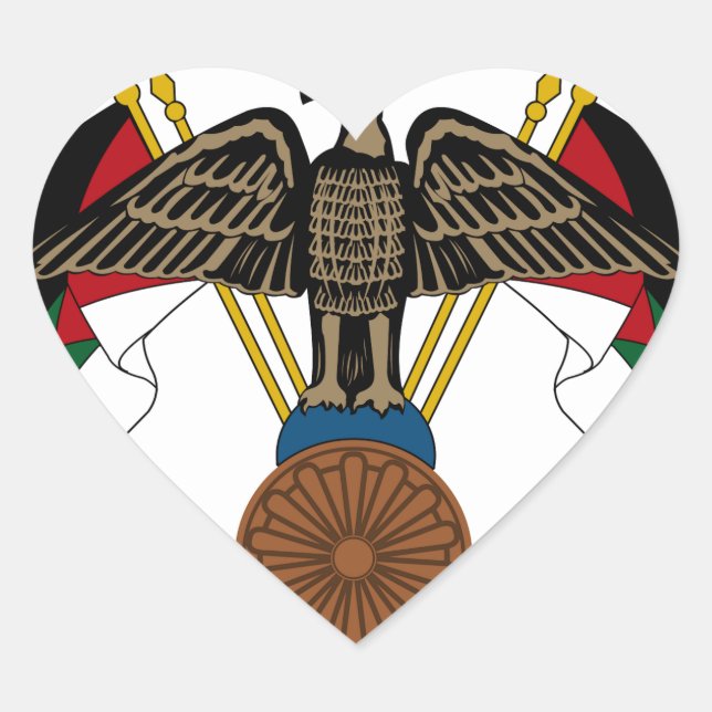 Jordan-Wappen Herz-Aufkleber (Vorderseite)
