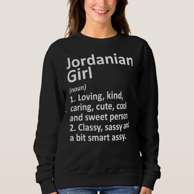 Jordanian Girl Jordan Funny Country Zuhause Roots  Sweatshirt (Vorderseite)