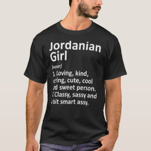 Jordanian Girl Jordan Funny Country Zuhause Roots T-Shirt