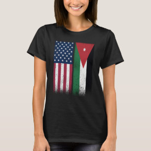 Jordanien - Amerikanische Flaggen - Proud USA Jord T-Shirt