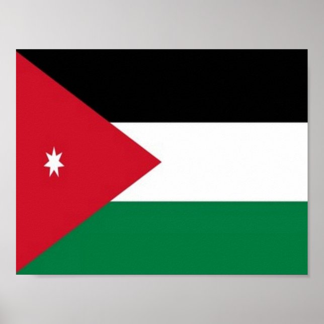 Jordanien - Asien - Flagge - Poster (Vorne)