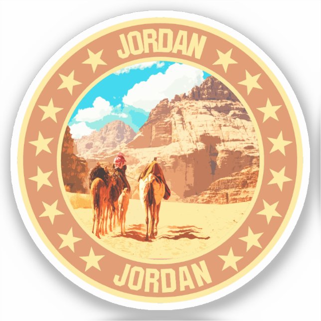 Jordanien Aufkleber (Vorderseite)