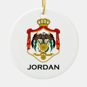JORDANIEN - Emblem/Flagge/Wappen/Symbol Keramikornament