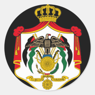 Jordanien-Emblem Runder Aufkleber