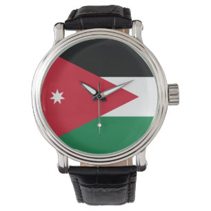 Jordanien-Flagge Armbanduhr