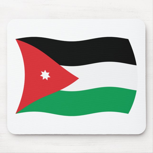 Jordanien-Flagge-Mauspad Mousepad (Vorne)
