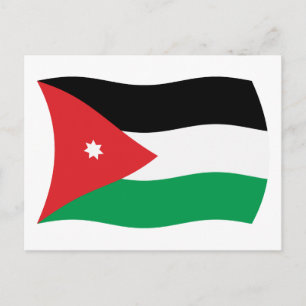 Jordanien Flagge Postkarte