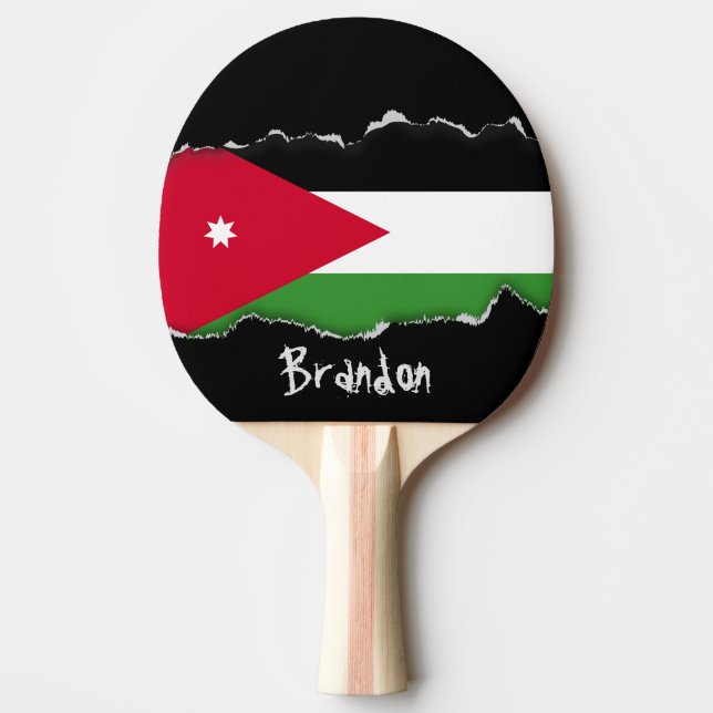 Jordanien-Flagge Tischtennis Schläger (Vorderseite)