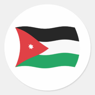 Jordanien Flaggen Aufkleber