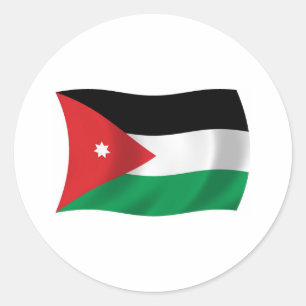 Jordanien-Flaggen-Aufkleber Runder Aufkleber