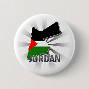Jordanien-Flaggen-Karte 2,0 Button