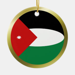 Jordanien-Flaggen-Verzierung Keramikornament